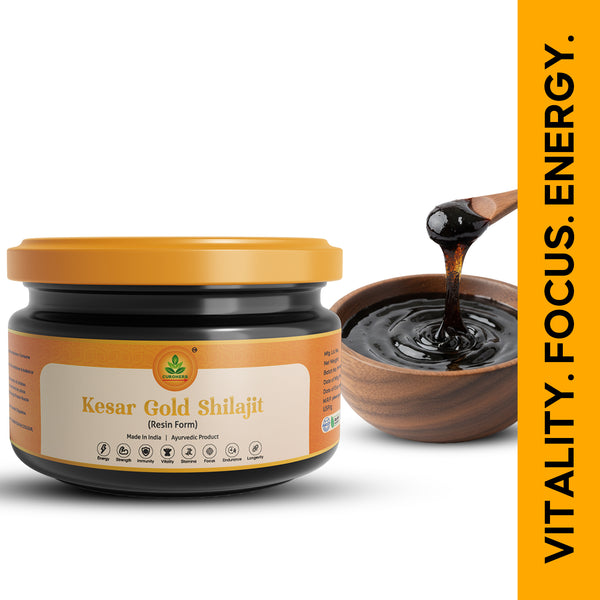 Kesar Gold Shilajit (Resin Form) – Natural Energy & Vitality Boost – CuroHerb