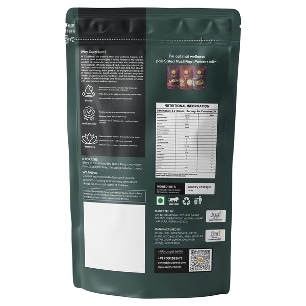 Safed Musli Root Powder – Strength & Vitality – CuroHerb