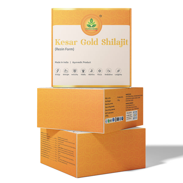 Kesar Gold Shilajit (Resin Form) – Natural Energy & Vitality Boost – CuroHerb