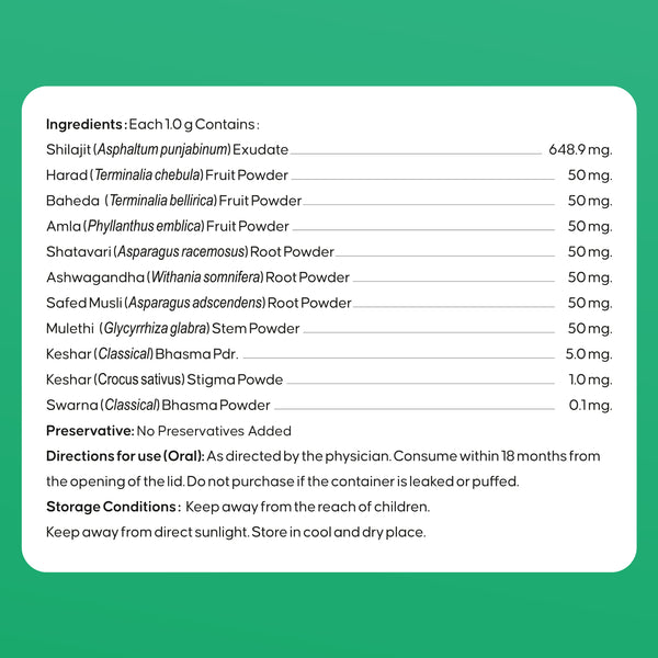 Kesar Gold Shilajit (Resin Form) – Natural Energy & Vitality Boost – CuroHerb