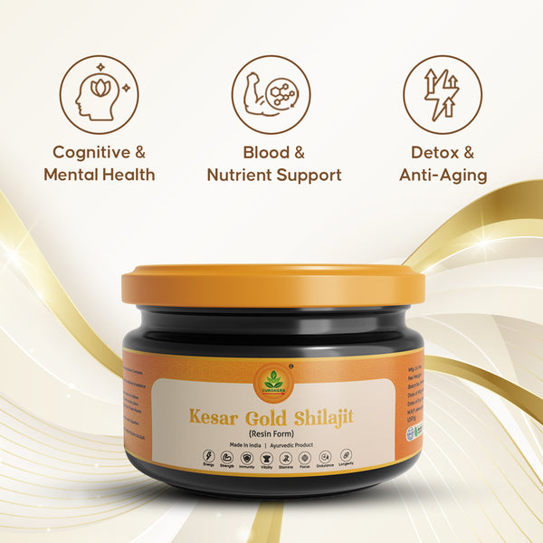 Kesar Gold Shilajit (Resin Form) – Natural Energy & Vitality Boost – CuroHerb