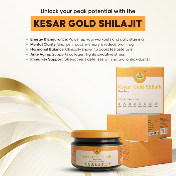 Kesar Gold Shilajit (Resin Form) – Natural Energy & Vitality Boost – CuroHerb