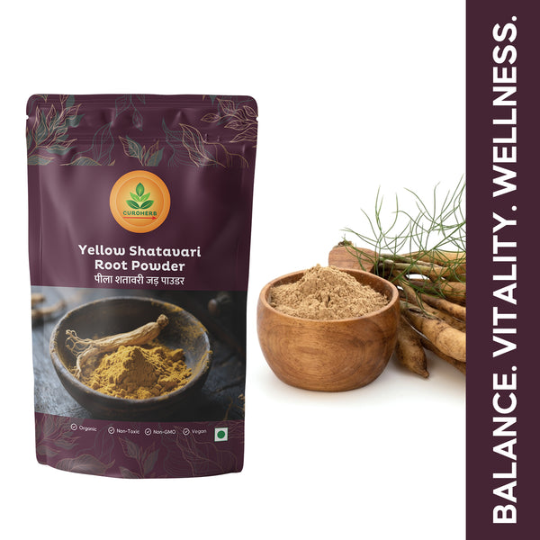 Yellow Shatavari Root Powder – Women’s Wellness & Hormonal Balance – CuroHerb