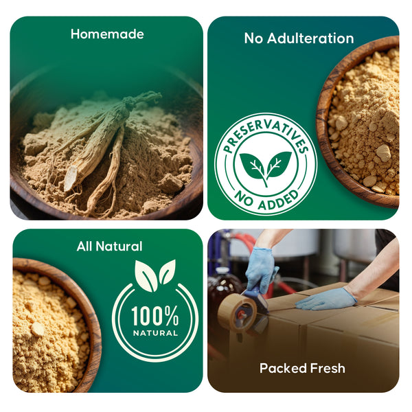 Curoherb Combo - Aswagandha, Safed Musli, Black Kaunch, Yellow Shatavari (Powder)