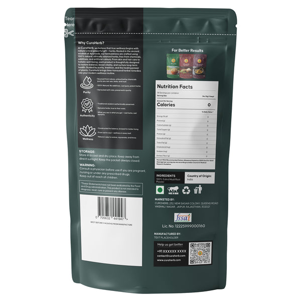 Safed Musli Root Powder – Strength & Vitality – CuroHerb
