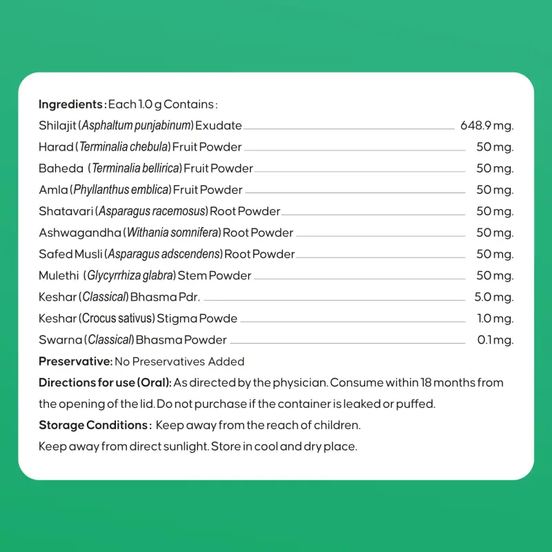 Kesar Gold Shilajit (Resin Form)  Natural Energy & Vitality Boost  CuroHerb