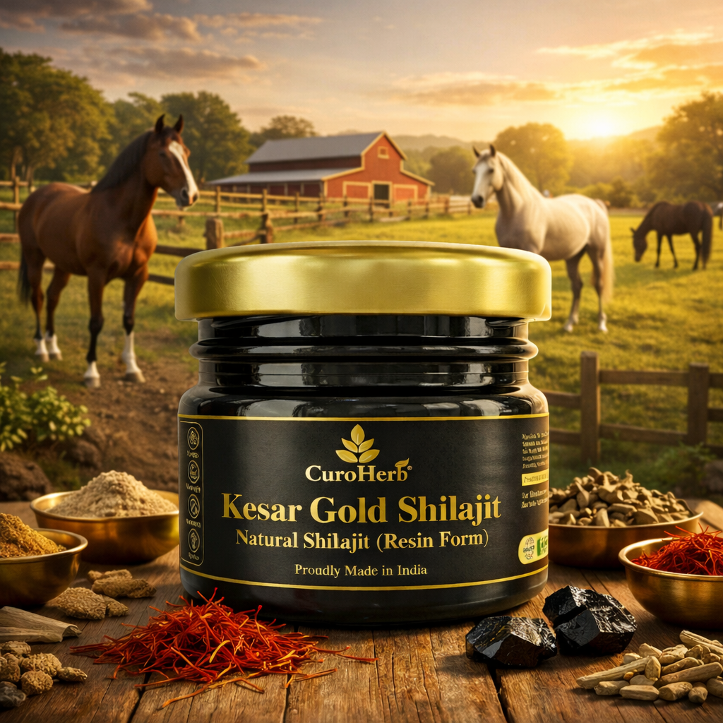 Kesar Gold Shilajit (Resin Form) Natural Energy & Vitality Boost CuroHerb