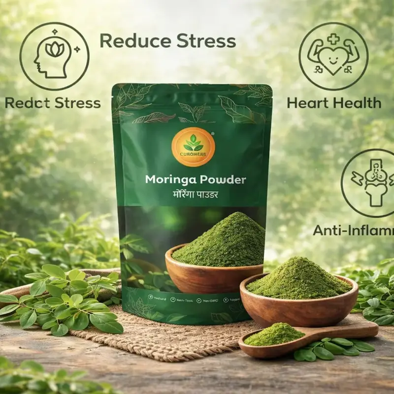 Moringa Powder for Energy & Immunity | Pure Superfood by CuroHerb